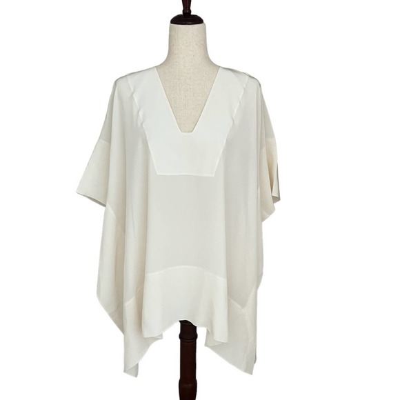Vince Tops - Vince ecru white silk tunic top xs